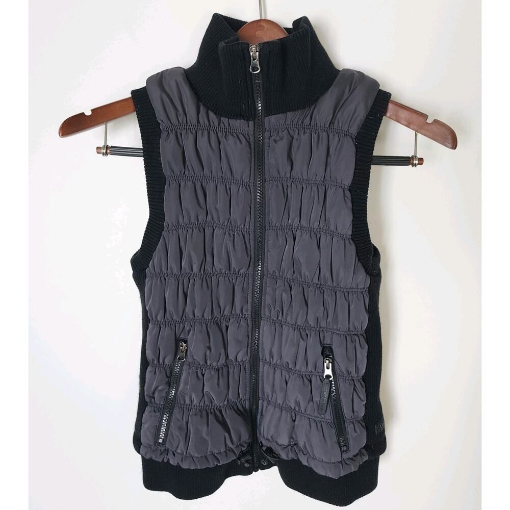 Calvin Klein Performance Quilted MP 3 Pocket Puffer Vest Womens M Zip Front Y2K - Picture 9 of 9